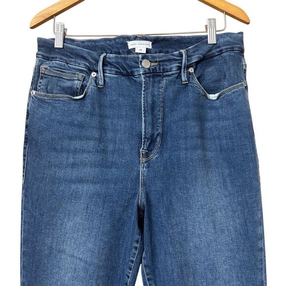 Good American Good Legs Cig Raw-Edge Jeans size 16 - Picture 7 of 9